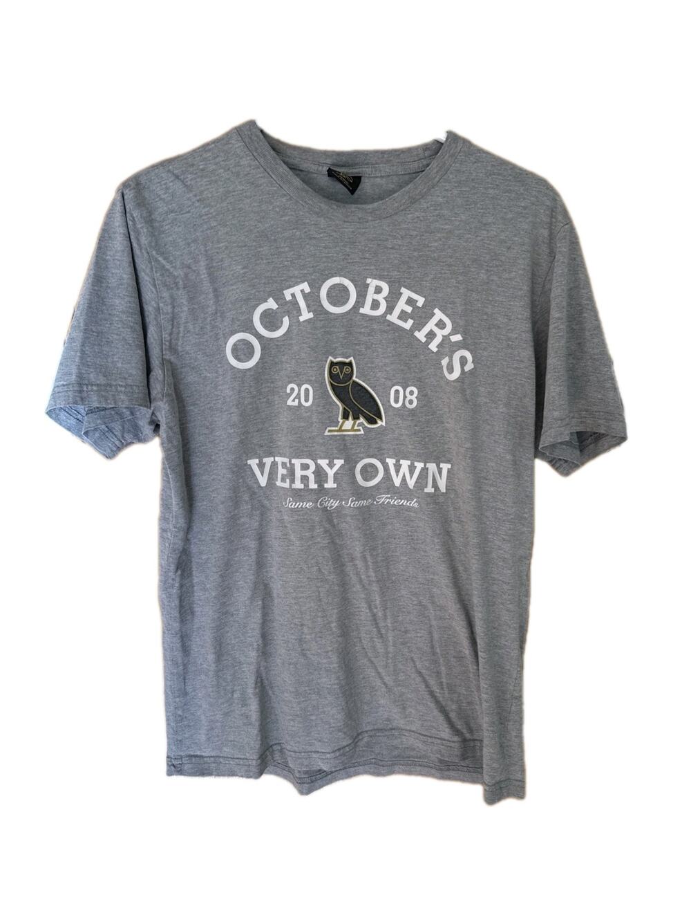 October's Very Own OVO Collegiate Tee Grey MEDIUM Drake T-Shirt